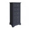 BP Bedroom Midnight Grey - 5 Drawer Narrow Chest
