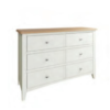 GA Bedroom White - 6 Drawer Chest