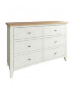 GA Bedroom White - 6 Drawer Chest